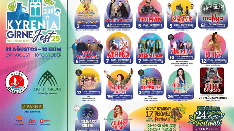 Girne Arkın Group Fest 25 Yıldızlar Geçidine Ev Sahipliği Yapacak