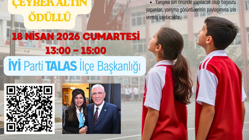 İYİ Parti Talas İlçe Başkanlığı’ndan İstiklal Marşı Okuma Yarışması