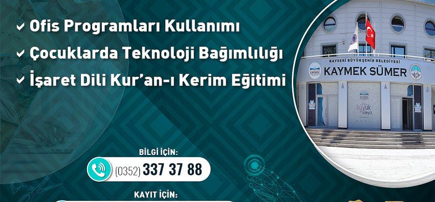 KAYMEK'ten Güz Dönemine Özel Kurs Seçenekleri