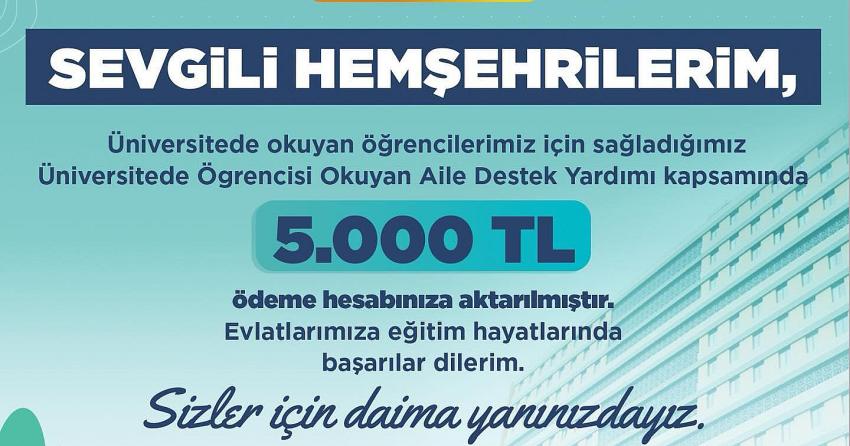 Büyükşehir’den 5 Binden Fazla Aileye Yaklaşık 26 Milyon liralık Nakdi Eğitim Desteği