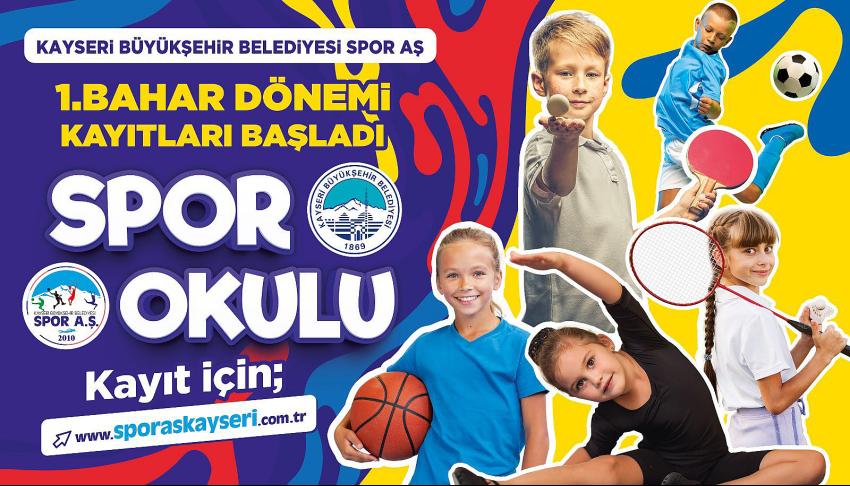 Büyükşehir Spor A.Ş. 1’inci Bahar Dönemi Spor Okulları Kayıtları Başladı