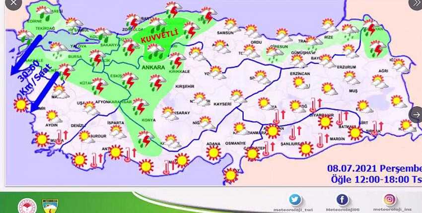 METEOROLOJİ KUVVETLİ YAĞIŞ UYARISINDA BULUNDU