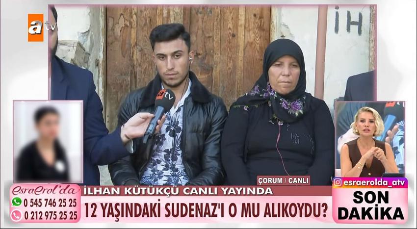 12 yaşındaki kayıp kız çocuğu S.K.’yı Esra Erol 24 saat içinde buldu.