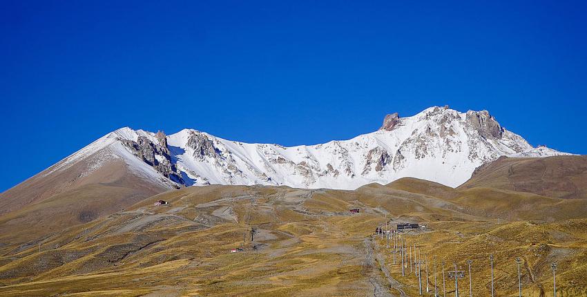 Erciyes Dağına ikinci kez kar yağı