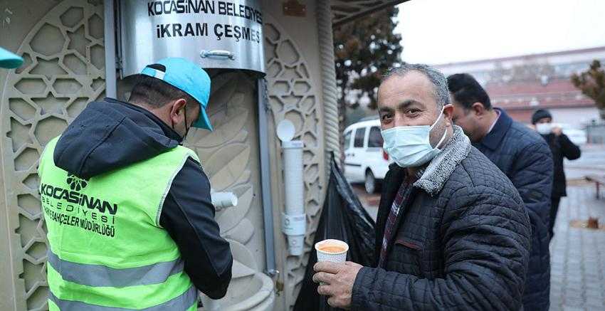 KOCASİNAN'DAN SOĞUK HAVADA SICAK ÇORBA İKRAMI