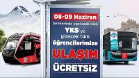 Büyükşehir’den Yks Öğrencilerine “Ücretsiz Ulaşım”