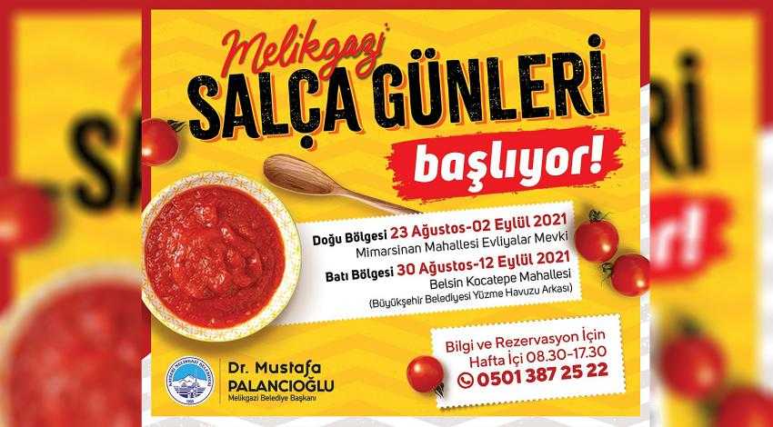 MELİKGAZİ’DE SALÇA GÜNLERİ BAŞLIYOR