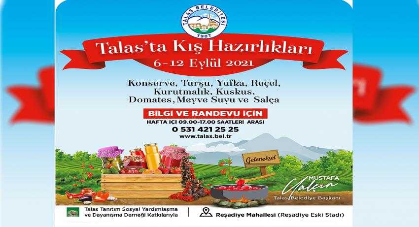 TALAS’TA SALÇA TURŞU KONSERVE BURADA HAZIRLANACAK