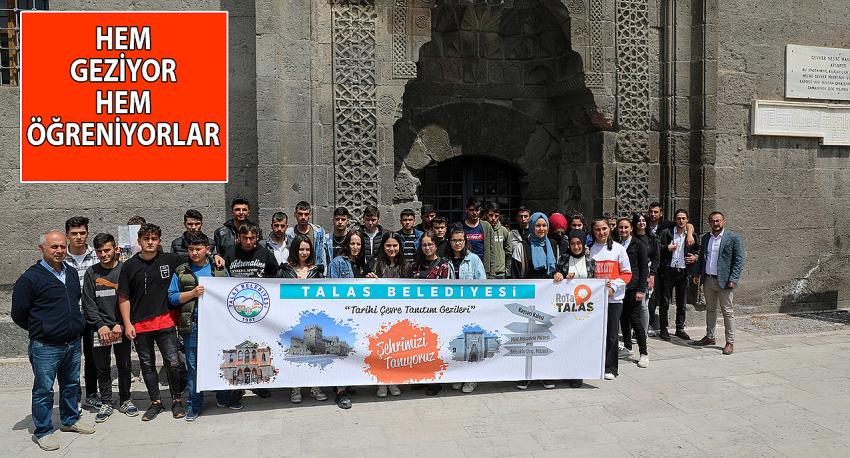 Talas’ta öğrenciler tarihi mekanları geziyor