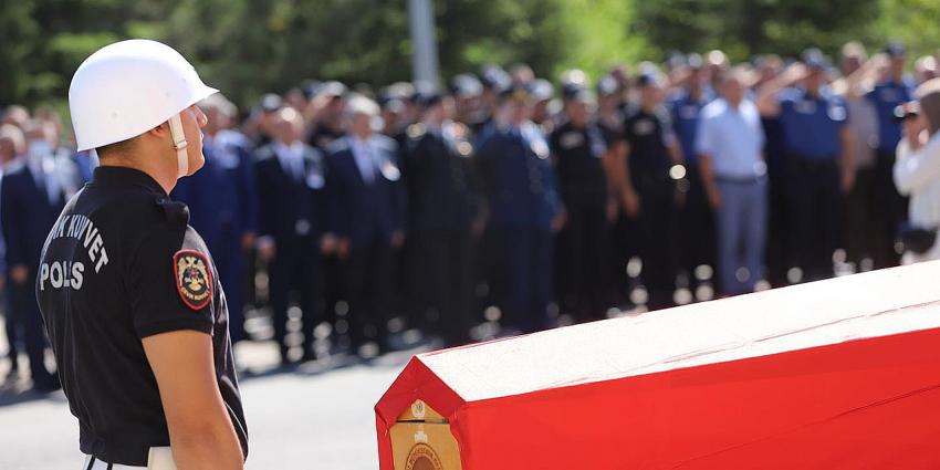 Vefat eden polis memuru için tören düzenlendi