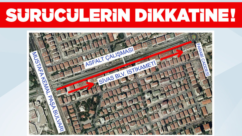 Büyükşehir’den Yol Çalışması Duyurusu