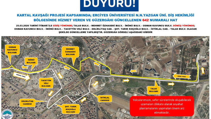 Kayseri’de Büyükşehir İle Ulaşımda Yeni Dönem: Kartal Katlı Kavşağı Projesi Başlıyor