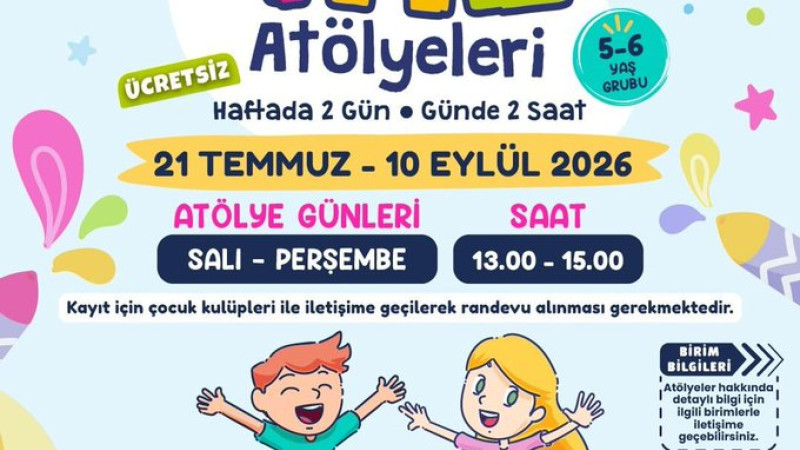 ABB Çocuk Kulüplerinde Yaz Atölyesi Açılacak. İşte detaylar...