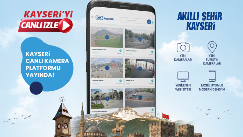 Başkan Büyükkılıç’tan Dijital Kayseri Vizyonunda Yeni Adım; İzle.Kayseri.Bel.Tr
